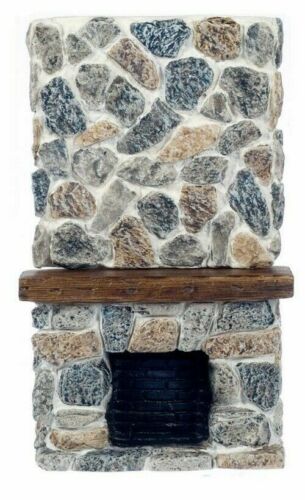 Dollhouse Miniature Ceiling Stone Fireplace #ym0223