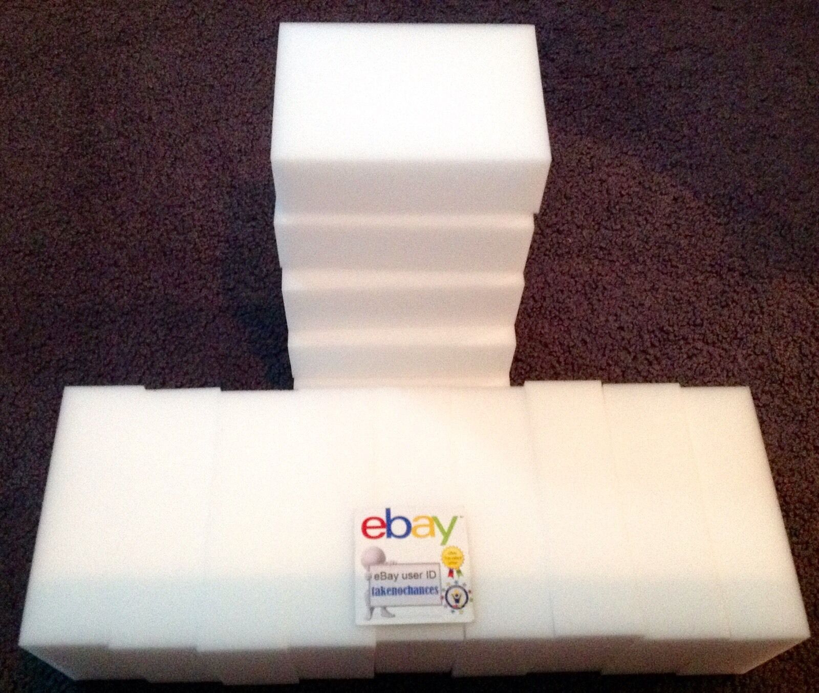 40 Pack Extra Large 1-1/4" Magic Sponge Eraser Melamine Foam Cleaning Usa Seller