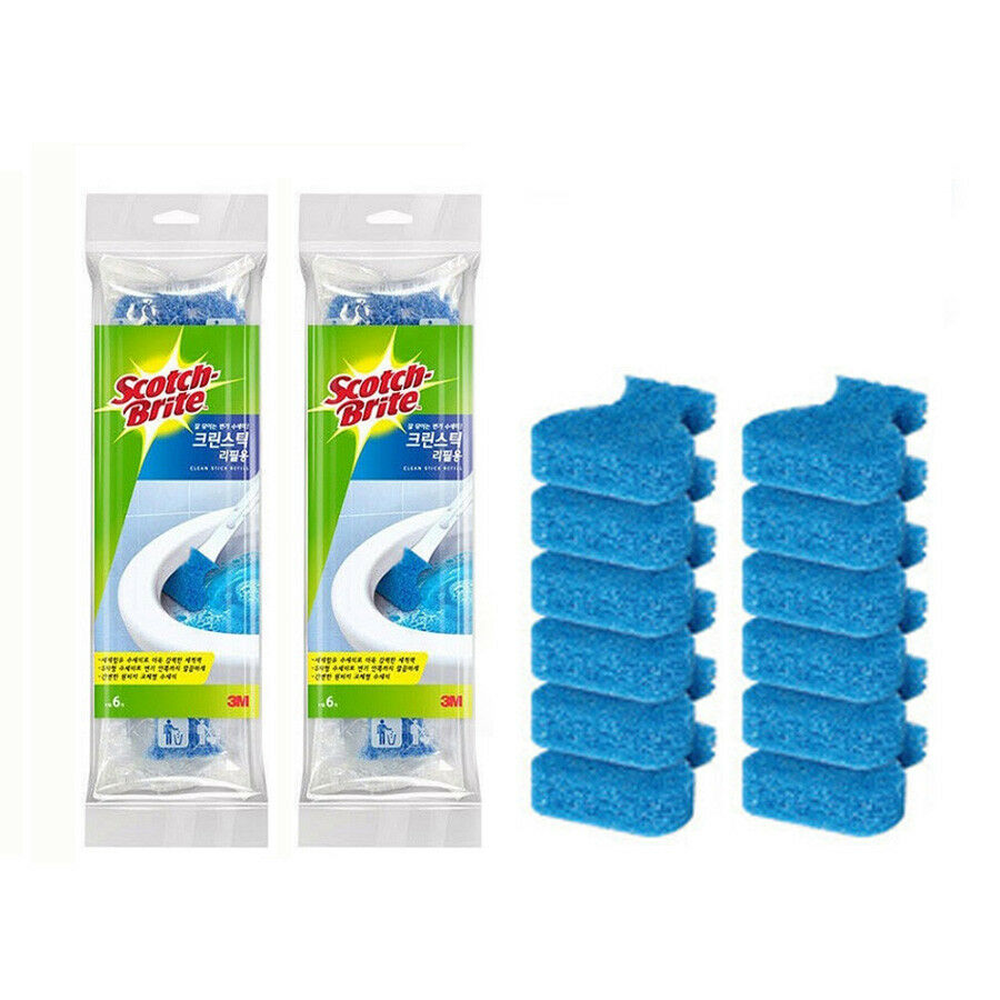 3m Scotch Brite Disposable Toilet Bowl Cleaner Scrubber Brushes 12 Refills