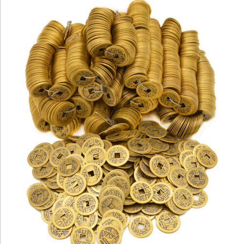 100pcs Feng Shui  Lucky Coins Chines Mascot Coins Ancient Brass Coins Ching