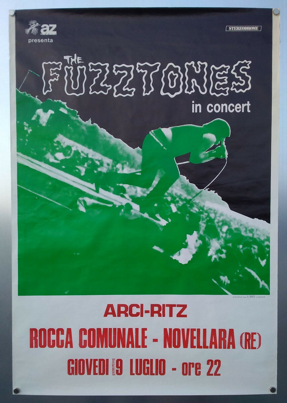 The Fuzztones Original Vintage Poster Italy Tour 80s Psych/garage-punk Novellara