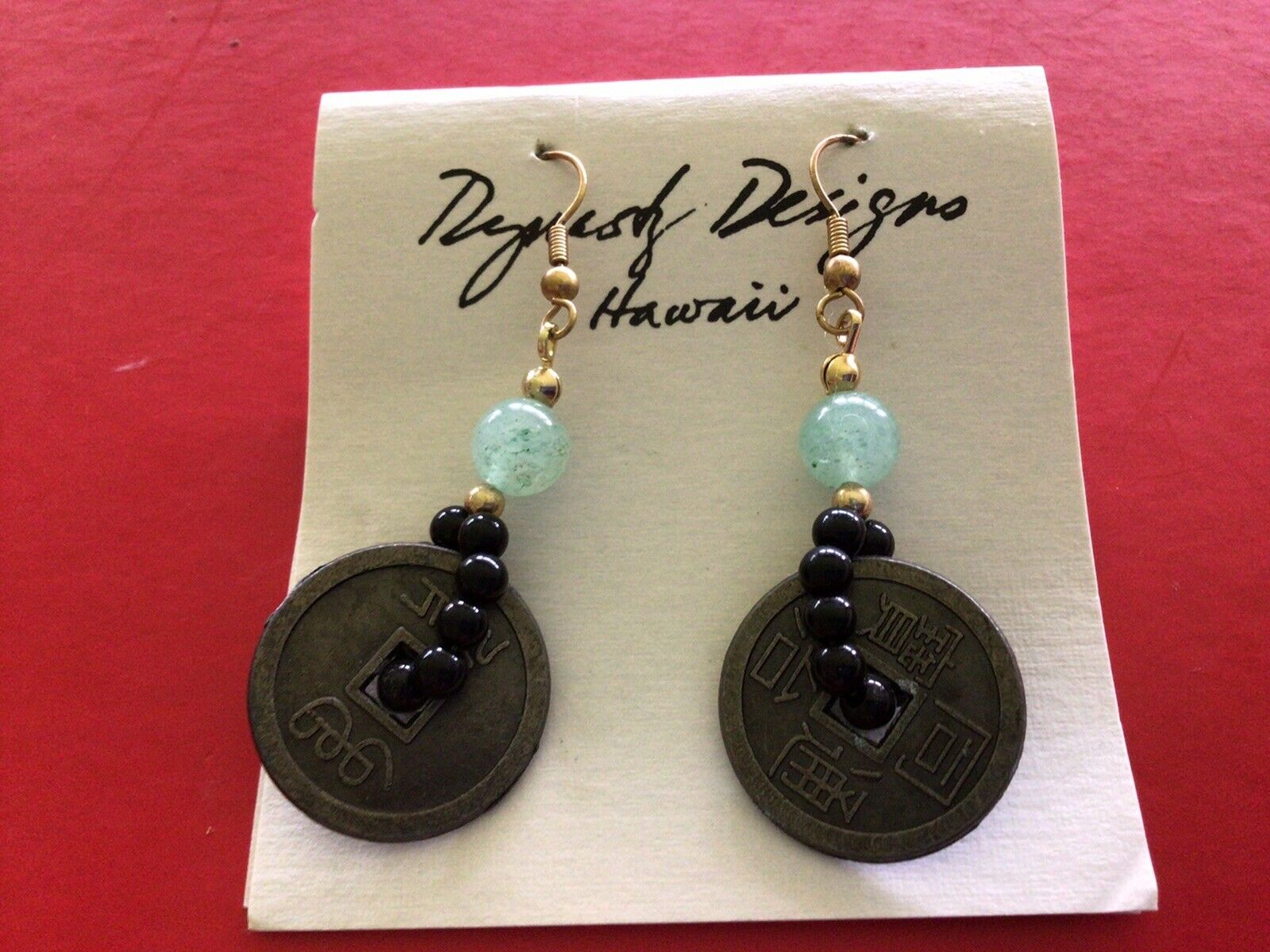 I-ching  Fortune Telling Oriental Coin Earrings