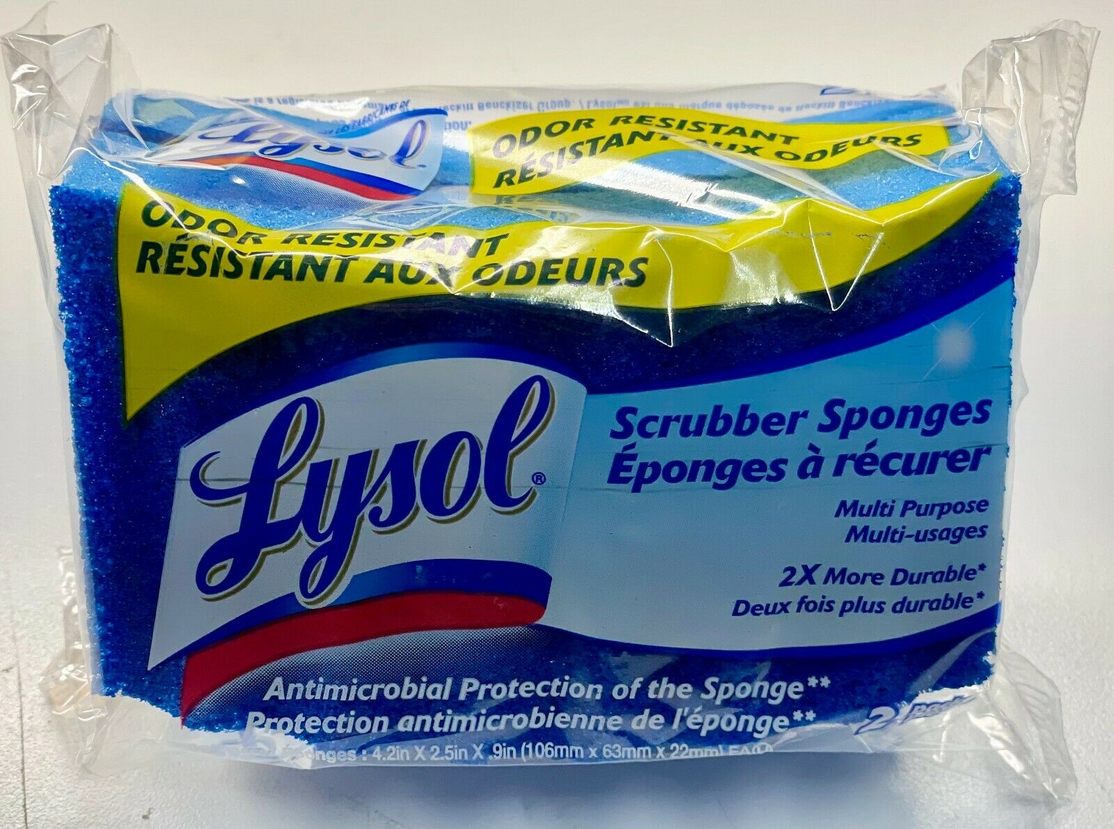Quickie Lysol 57506-2can Multi-purpose Scrub Sponge, 2-pack