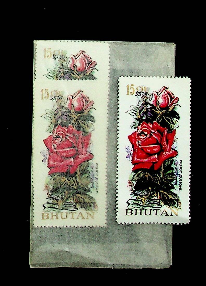 Bhutan 1980 Flowers Flora Roses 25ch 3v Mnh Stamps