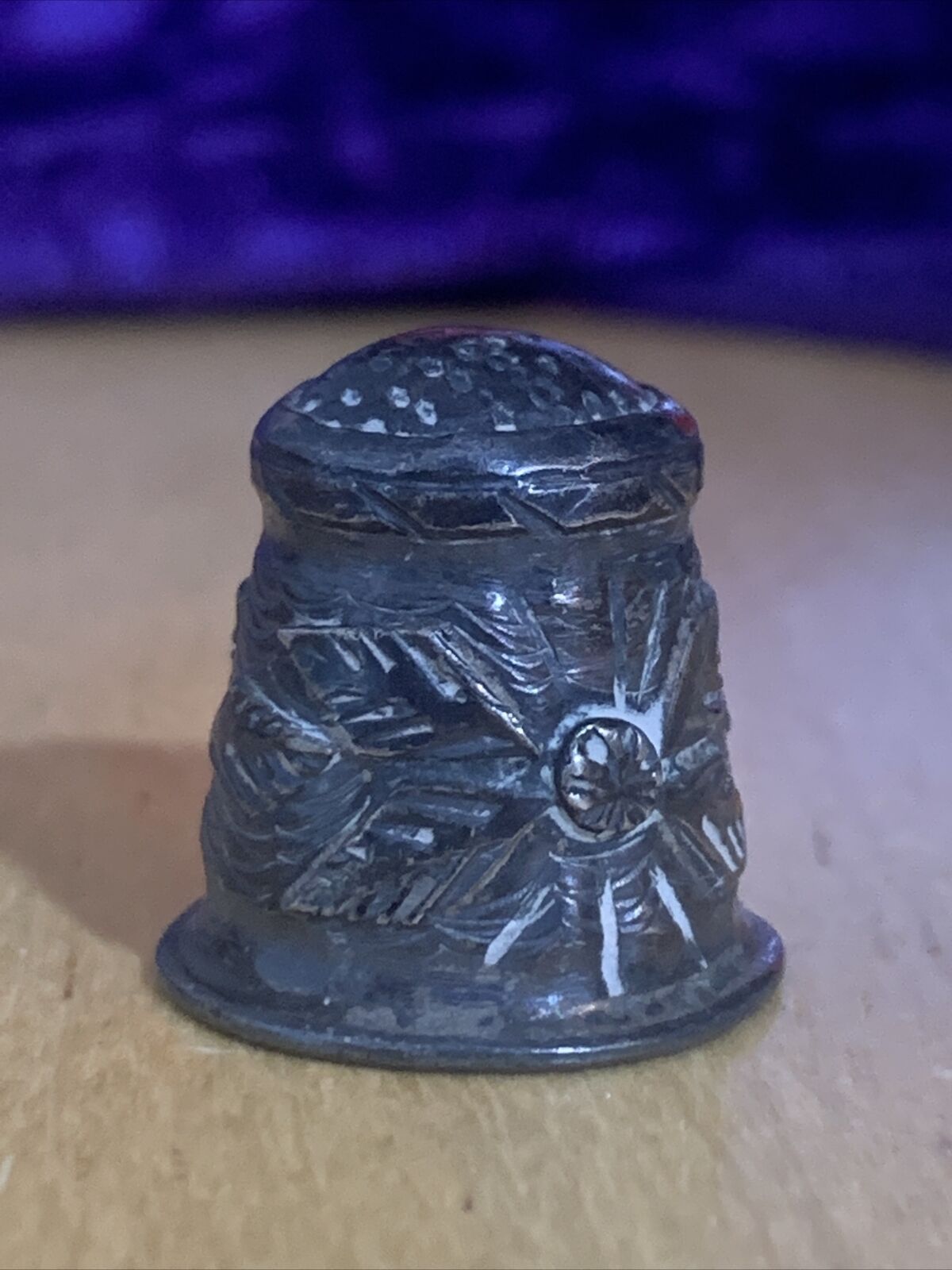 Antique Sterling Silver Thimble Mexico