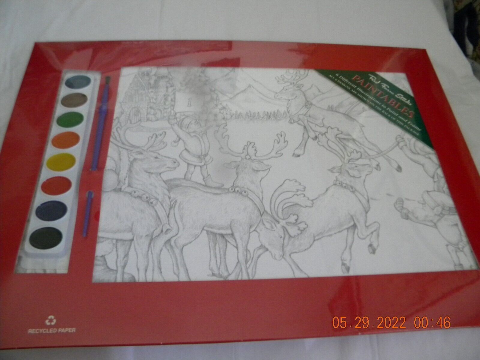 Red Farm Studios Printables "santa Claus' Story Of Giving" Paint Kit -new!
