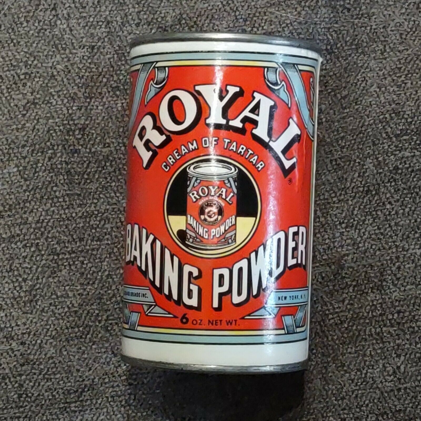 Vintage Royal Baking Powder Cream Of Tartar Advertising Tin Label 6 Oz.half Full