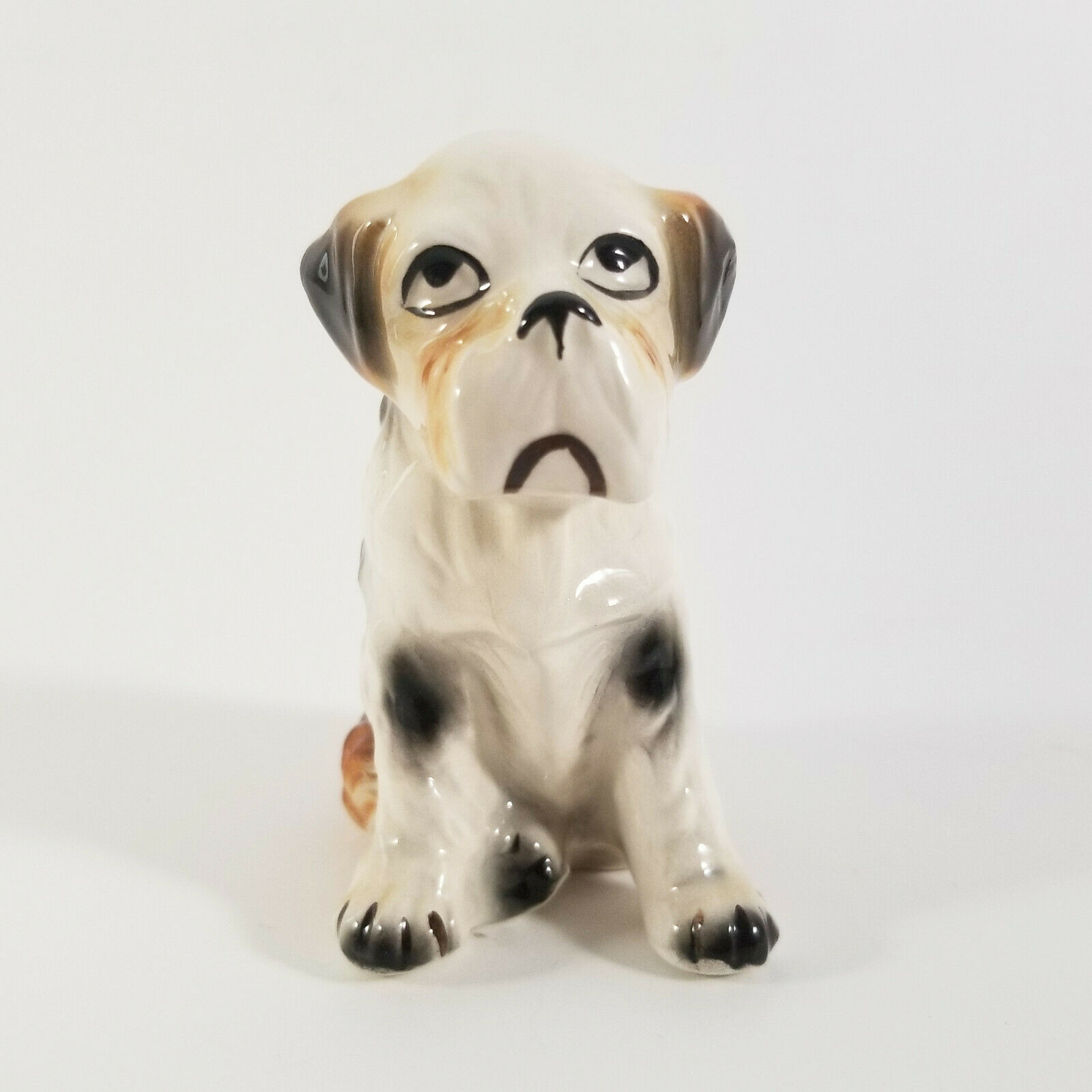 Vintage Saint Bernard Dog Figurine Ceramic Anthropomorphic Made In Taiwan