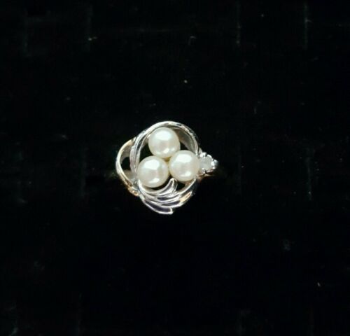 14k Ge Yellow Gold Equivalent Pearl Ring Size 6