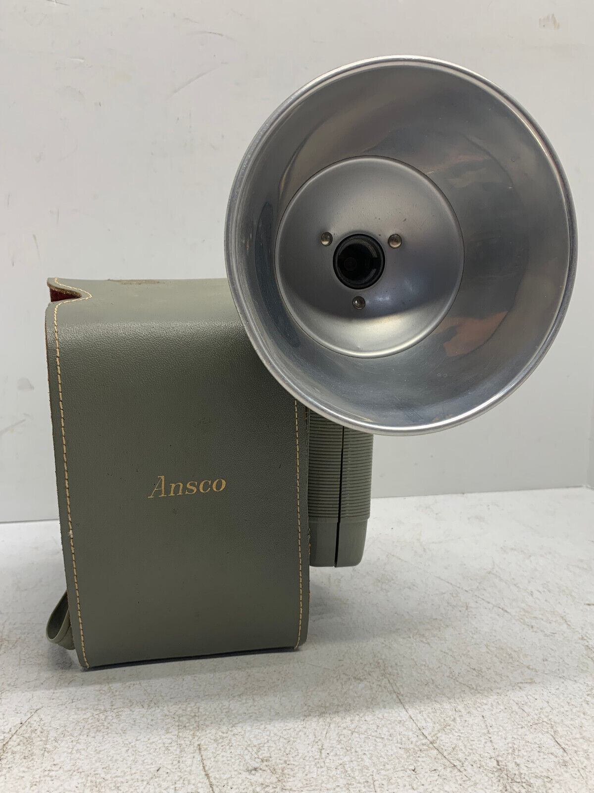 Antique Vintage Ansco Anscoflex Box Camera With Leather Case
