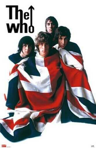 The Who Poster - Flag Group Shot - Rare Hot New 24x36