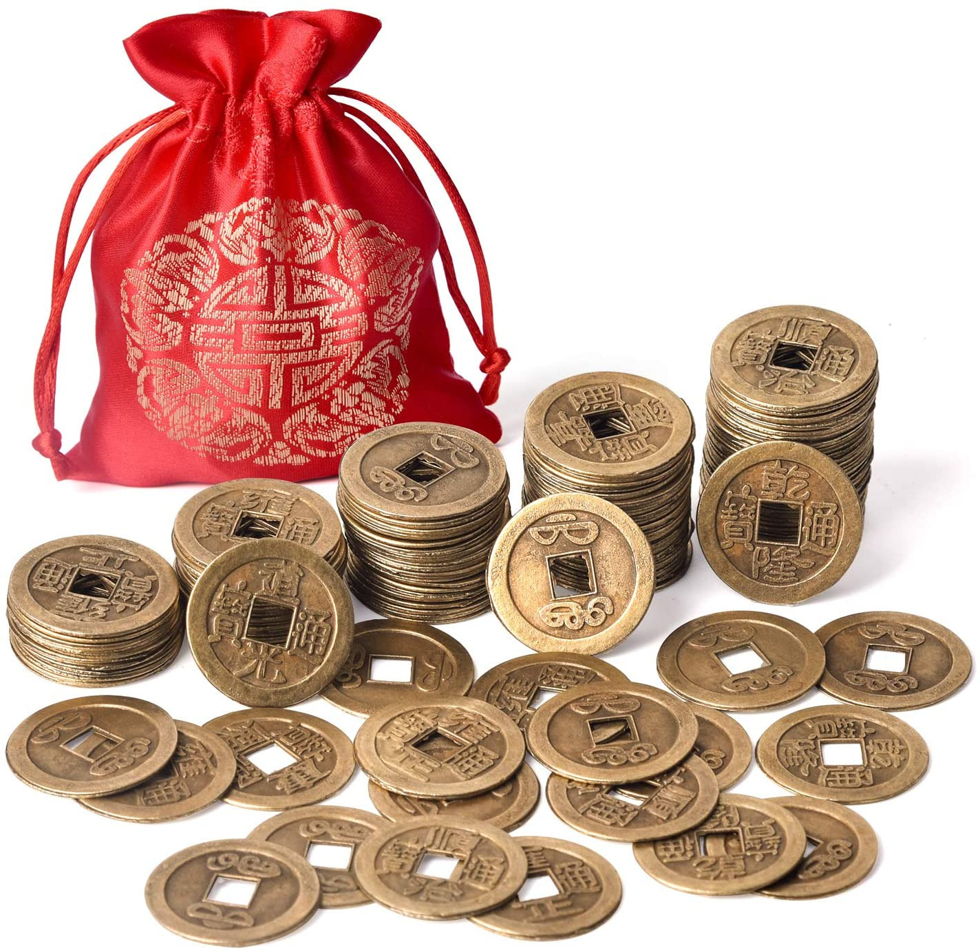 120 Pieces Chinese Fortune Coins Feng Shui I-ching Coins Chinese Good Luck