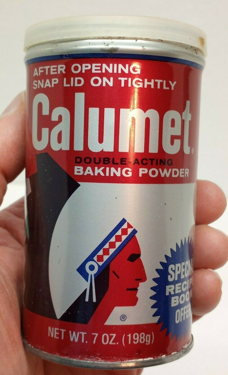 Vtg Calumet Baking Powder Can Tin 7 Oz. General Foods With Lid