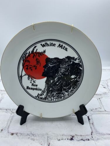 Vintage New Hampshire Souvenir Plate Indian Head White Mountains