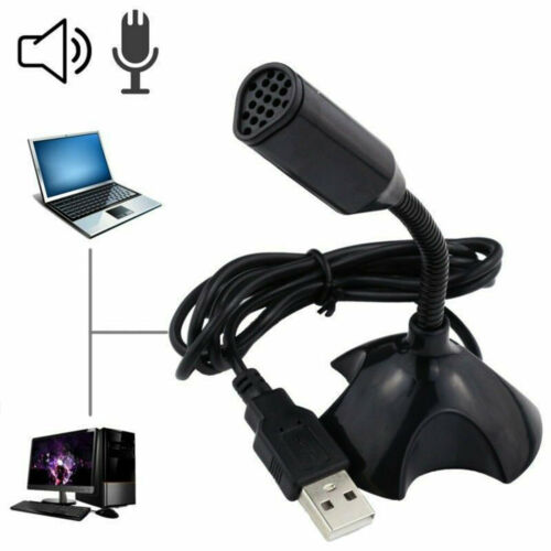 Universal Usb Mini Desktop Speech Microphone Mic Stand For Pc Laptop Notebook Us