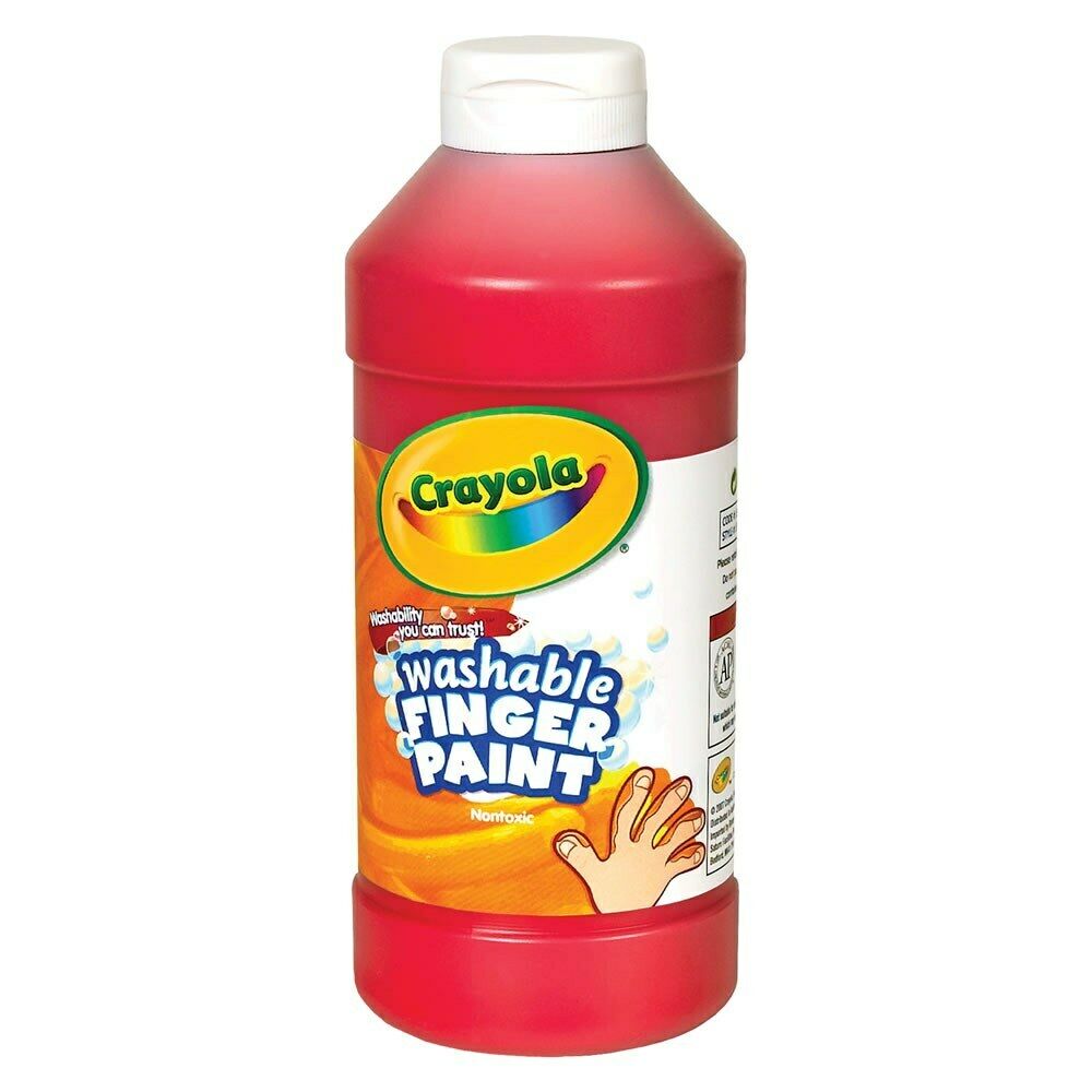 Crayola Washable Finger Paint - Red - 32 Oz. Plastic Jar