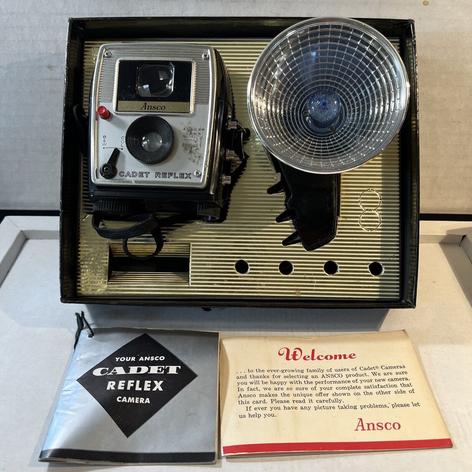 Vintage Ansco Cadet Reflex Camera In Original Box