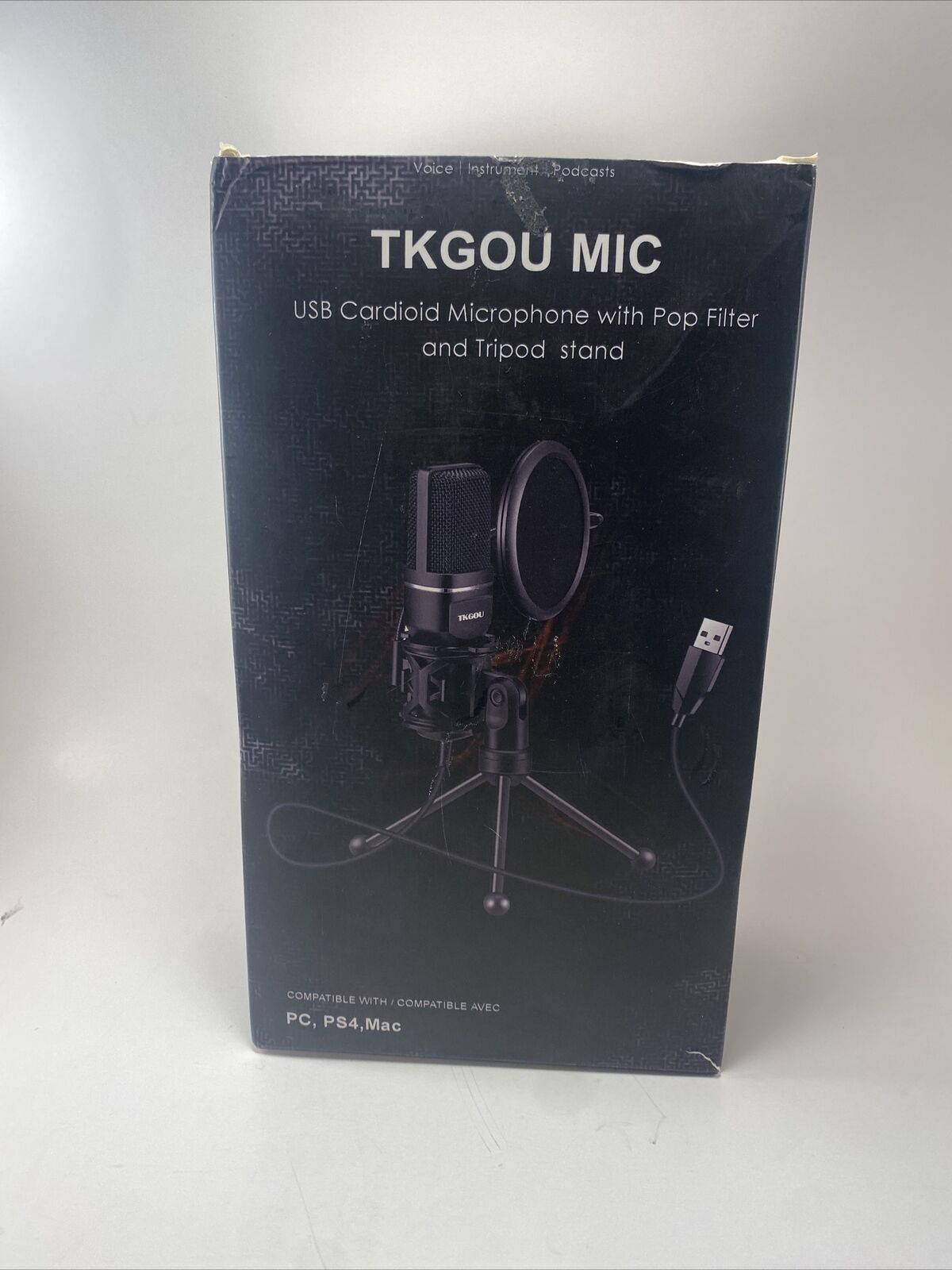 Tkgou Usb Microphone Computer Condenser Recording Microphones For Pc Ps4 Laptop