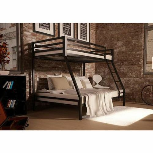Twin Over Full Bunk Beds Kids Boys Girls Bedroom Furniture W/ Ladder Loft Metal