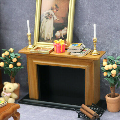 1/12 Scale Fireplace Model Dollhouse Mini Furniture Living Room Items