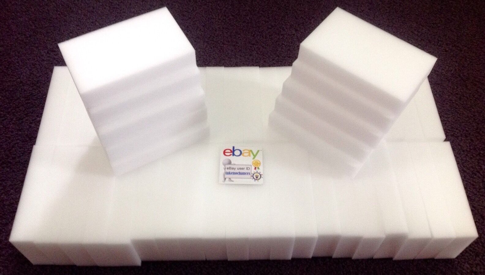 50 Bulk Pack Magic Sponge Eraser Melamine Cleaning Foam 3/4" Thick Usa Seller