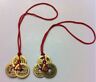 Feng Shui 3 Three I-ching Coins Tied With Red Ribbon 2s