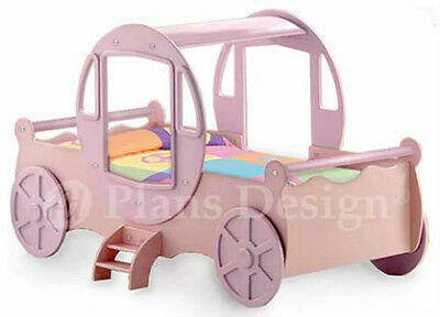 Princess Cinderella Carriage Twin Bed Woodworking Project Plans, Do It Yourself